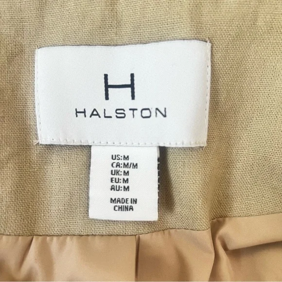 H by Halston Linen Blend Cropped Blazer Size M - Picture 9 of 10